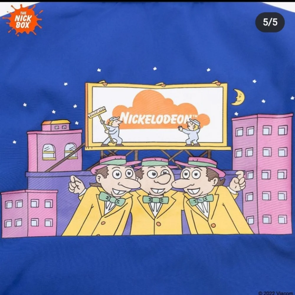 NWT throwback nickelodeon button up jacket unisex size medium